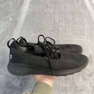 FootJoy Flex XP Golf Shoes Mens Size 9.5 Black Mesh Spikeless Sneakers 56271